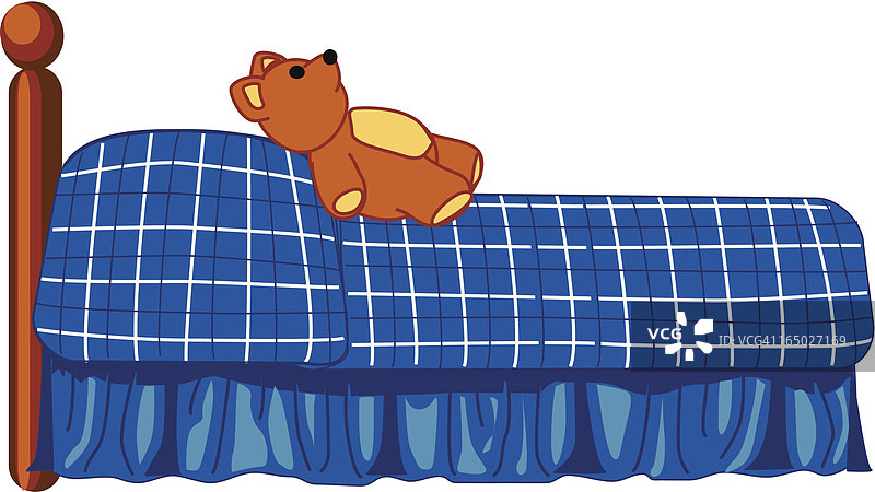 儿童床矢量插画图片素材