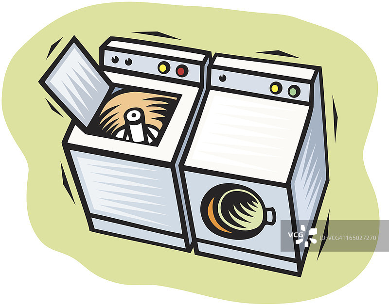 洗衣机和干衣机图片素材