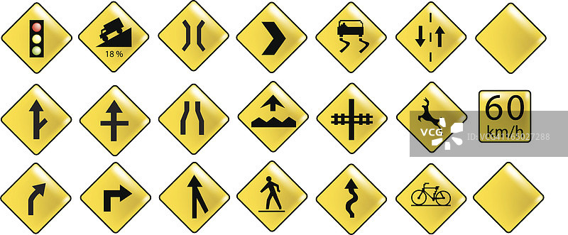 设计元素：道路标志图片素材