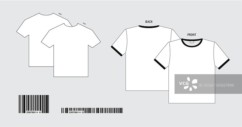 T恤和条形码图片素材