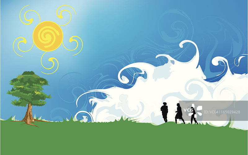 夏季阳光射线图片素材