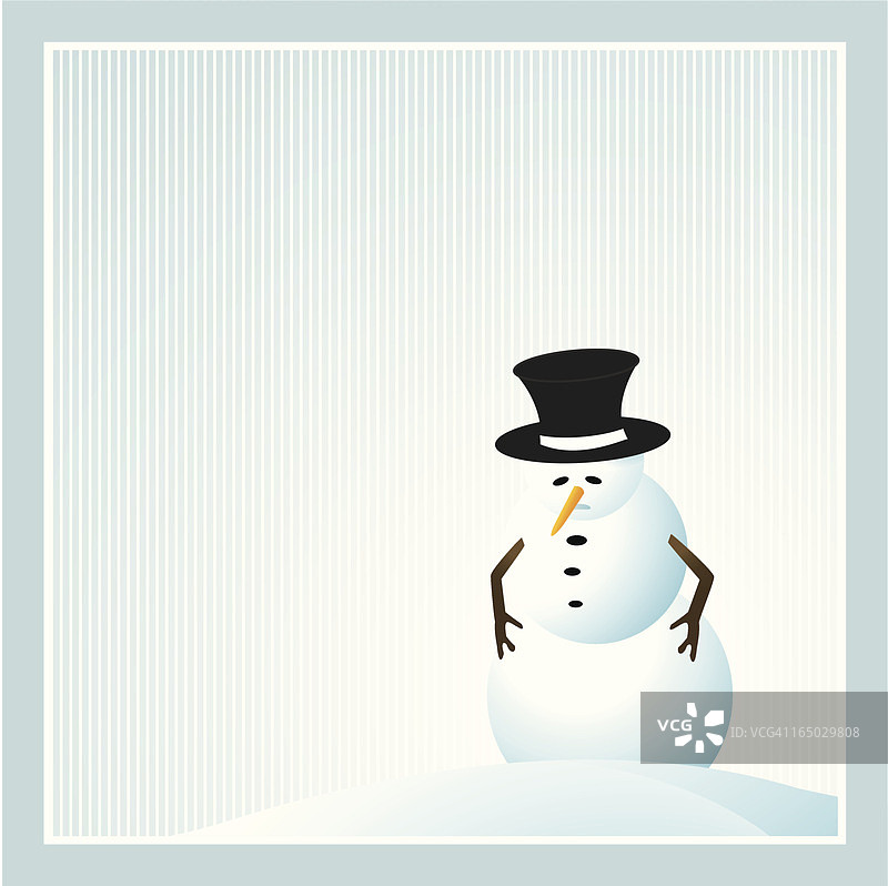 悲伤的雪人圣诞卡图片素材