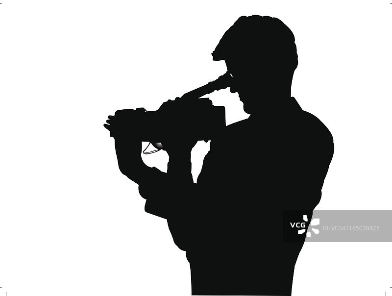 摄像师剪影矢量素材图片素材