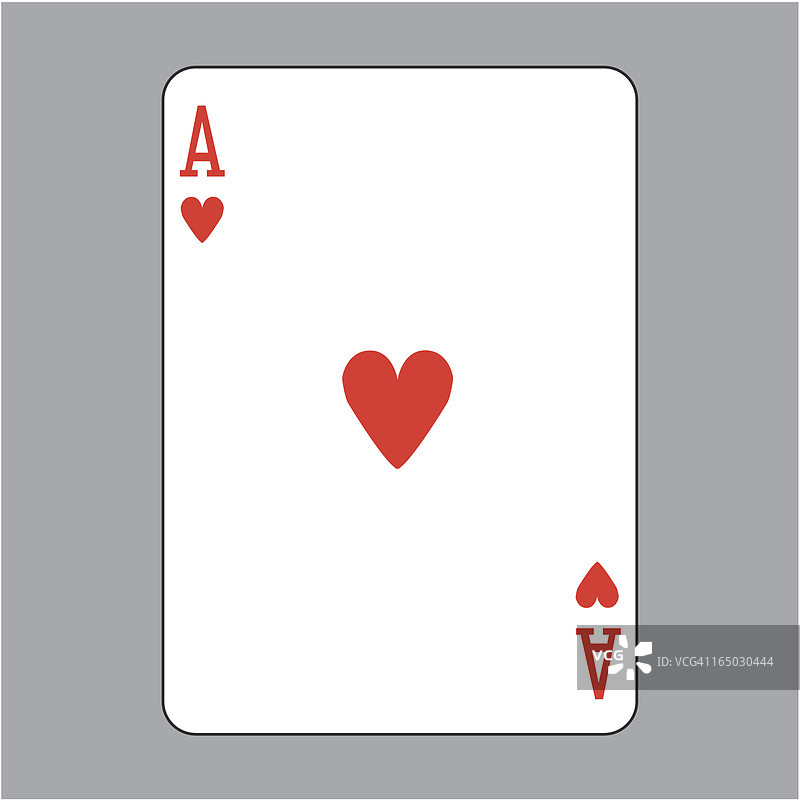 红桃A扑克牌（矢量插图）图片素材