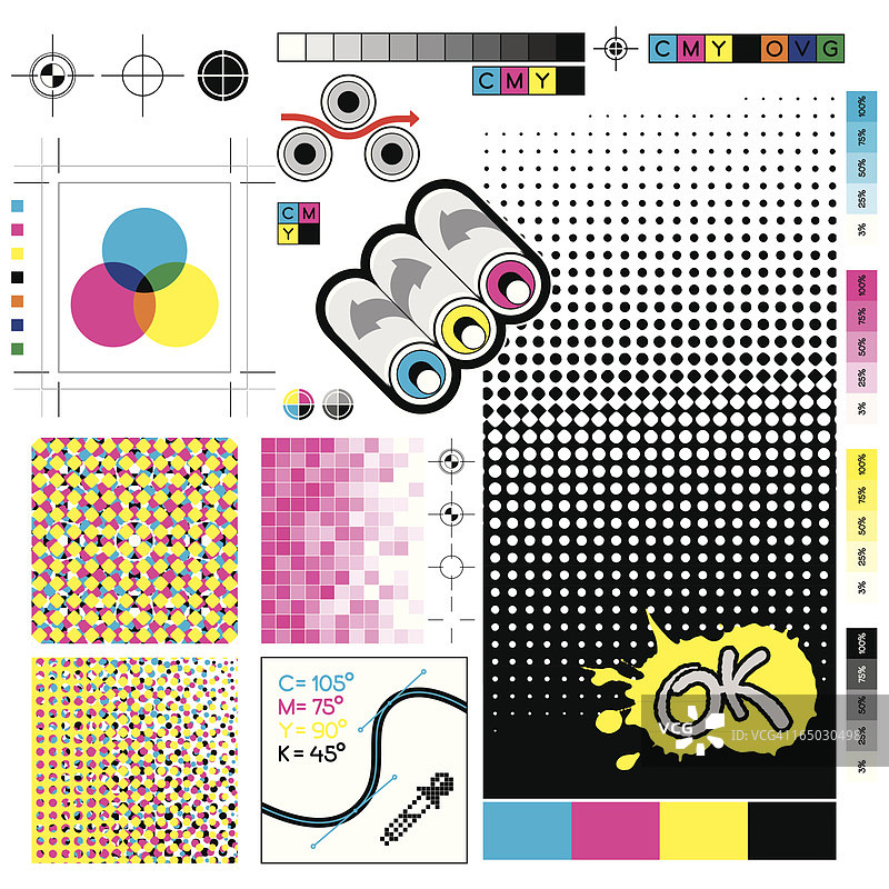 打印相关元素图片素材