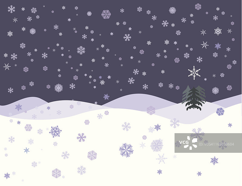又开始下雪了。（矢量）图片素材