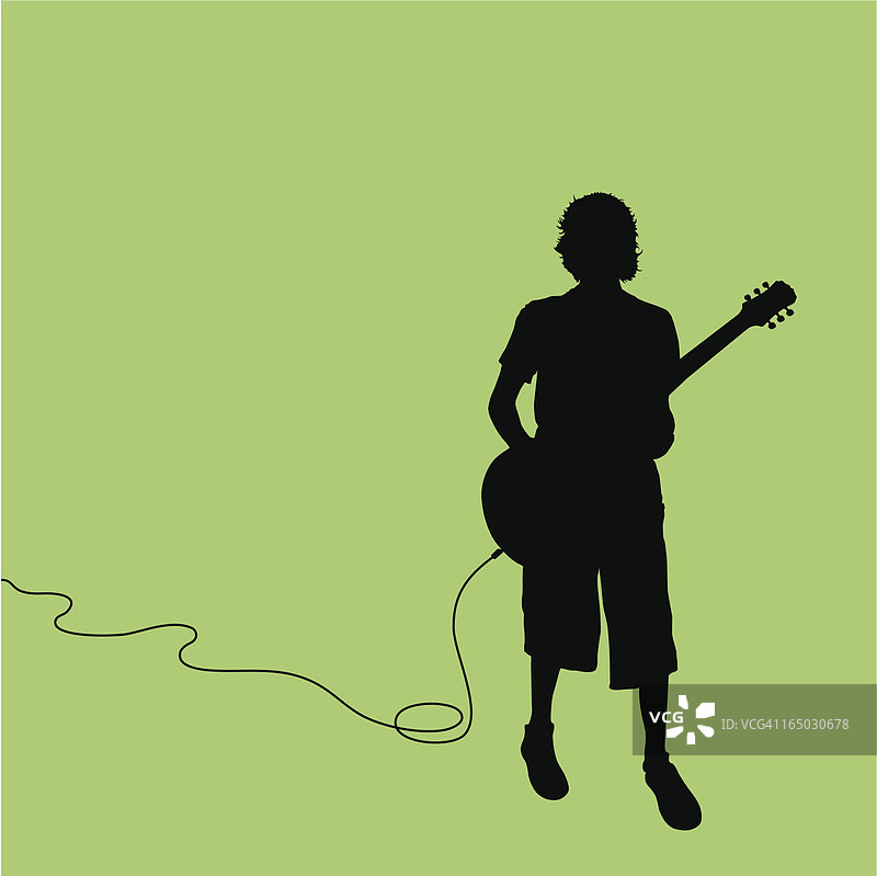 摇滚吧！年轻的吉他手图片素材