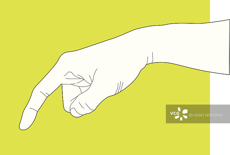 手指指向手势图片素材