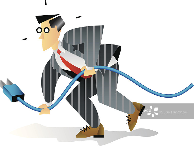 西装赛跑者图片素材