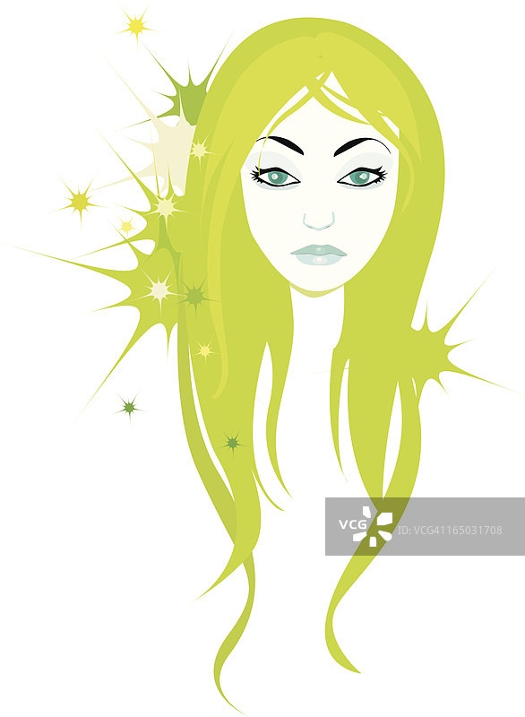 女孩的面部特写图片素材