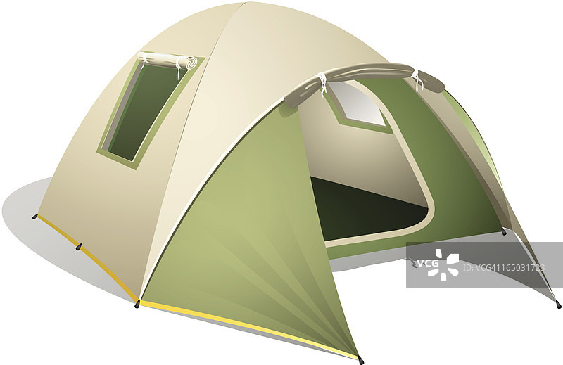 绿色圆顶帐篷图片素材