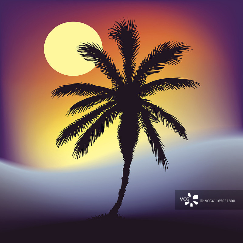 加勒比海满月图片素材