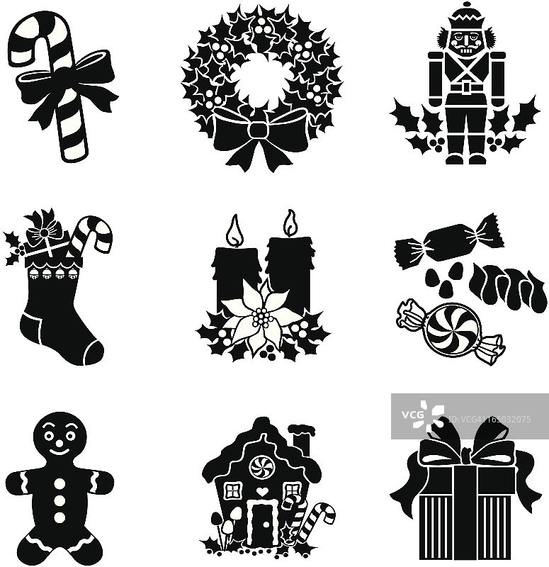 圣诞节糖果图标图片素材