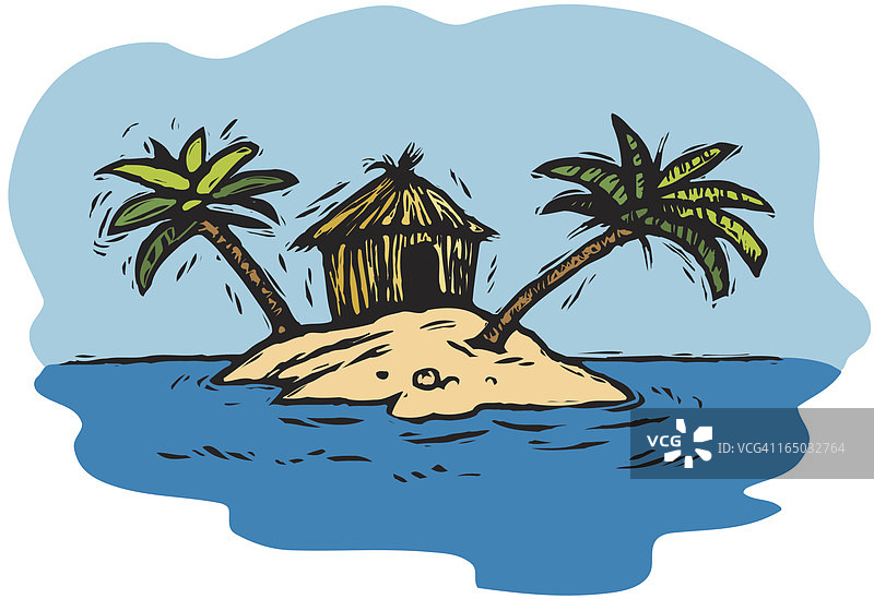 孤零零的小屋图片素材