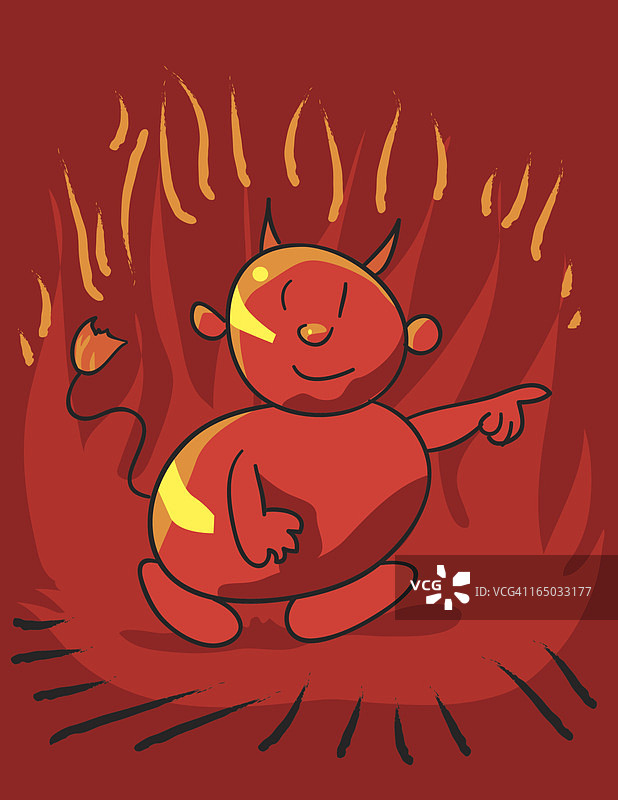 指向的恶魔图片素材