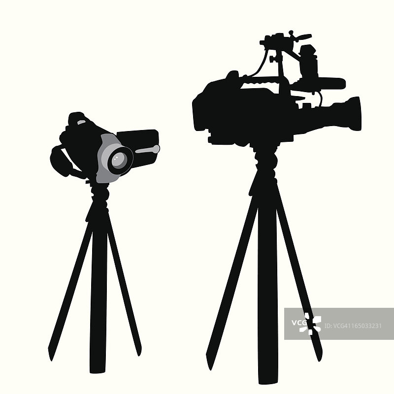 专业摄像机矢量剪影图片素材