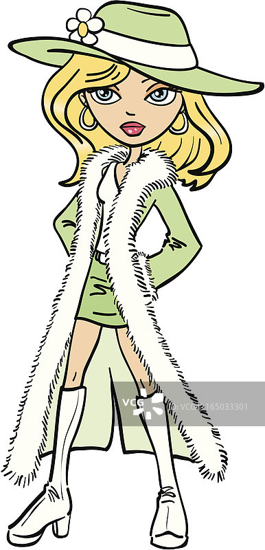 春日少女图片素材