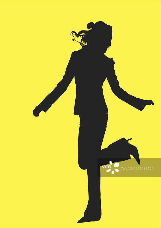 跳舞的女人-矢量图图片素材