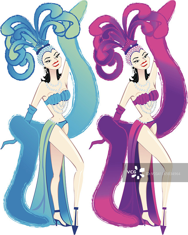 拉斯维加斯舞女图片素材