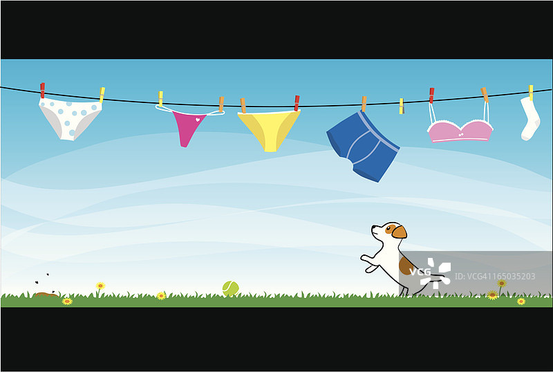 晾衣绳图片素材