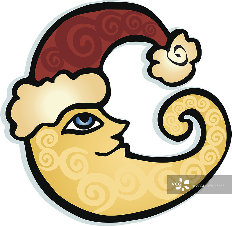 圣诞月亮图片素材