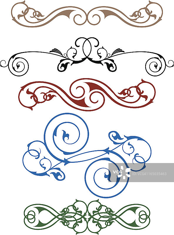 卷轴3矢量素材图片素材