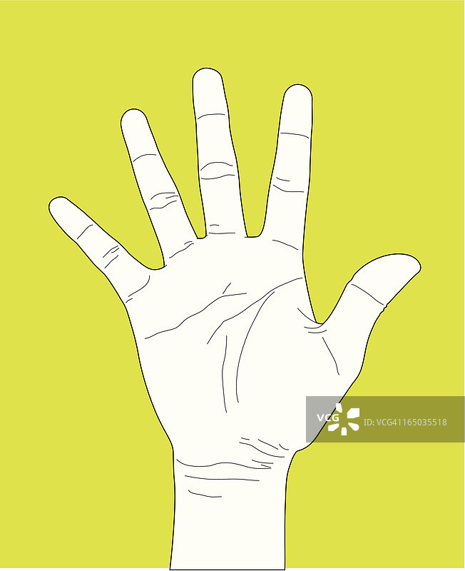 手势数字五图片素材