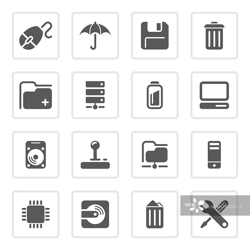 电脑和外围设备图标系列图片素材