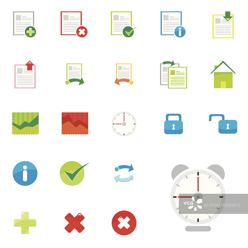 彩色互联网图标集图片素材