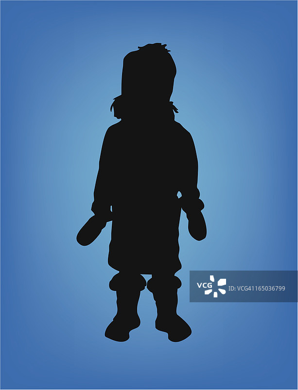 雪地套装轮廓（矢量图）图片素材