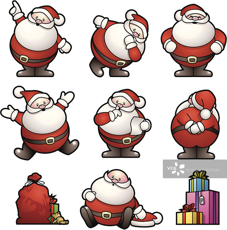 矮胖的圣诞老人图片素材