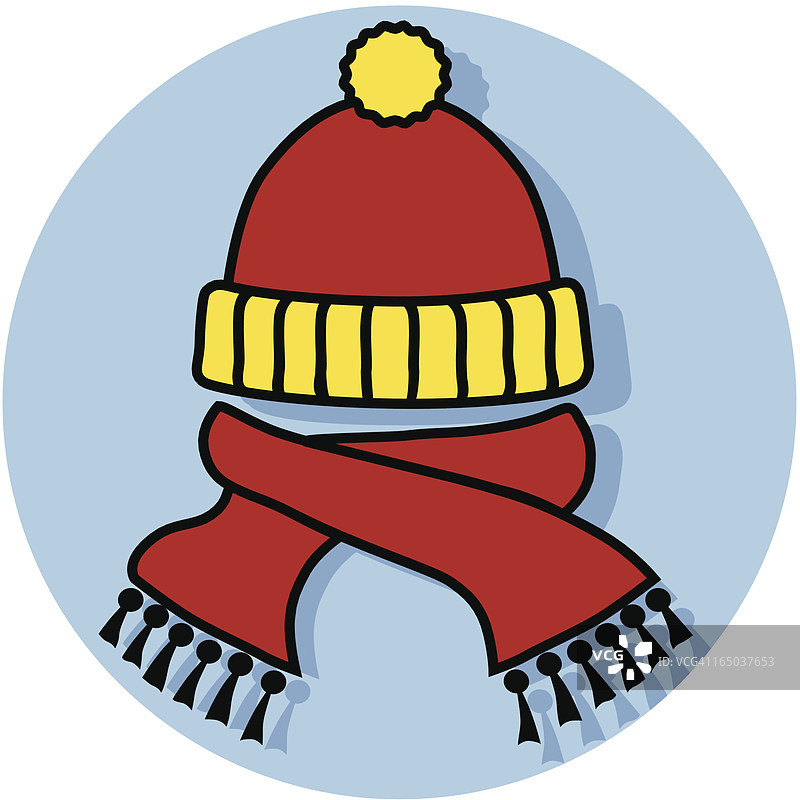 帽子和围巾图标图片素材