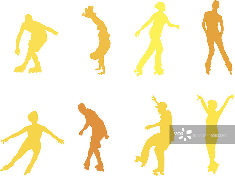 充满活力的轮滑者设计素材图片素材