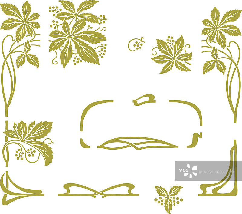 古董葡萄边框图片素材