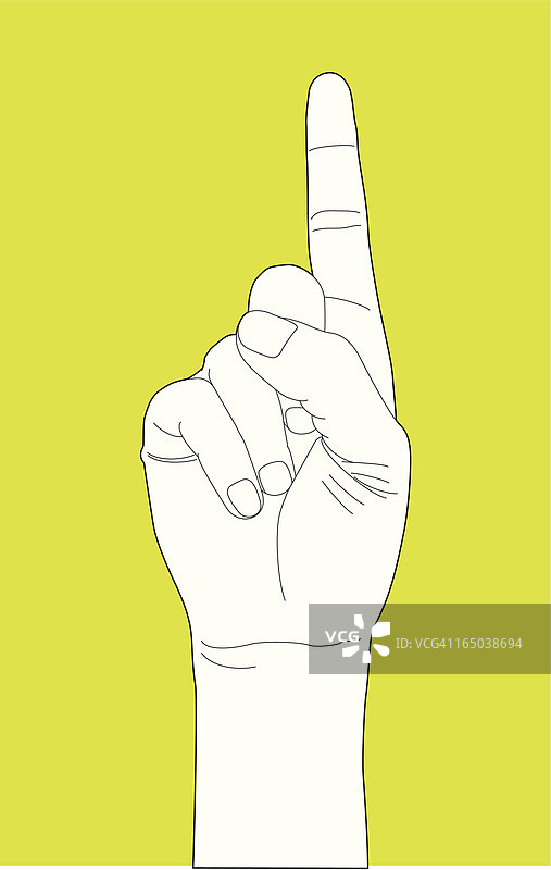 手势数字1图片素材