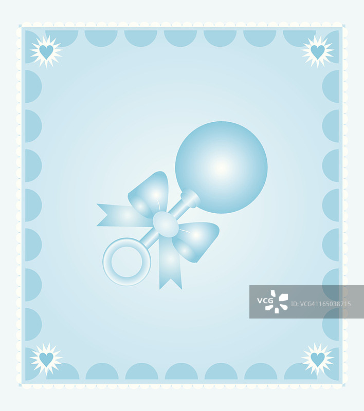 蓝色婴儿摇铃图片素材