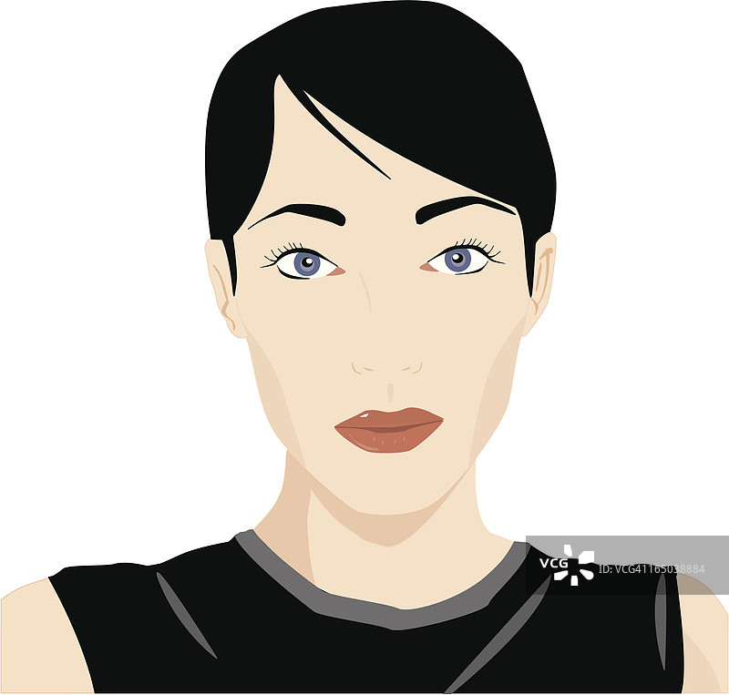 黑发女孩图片素材