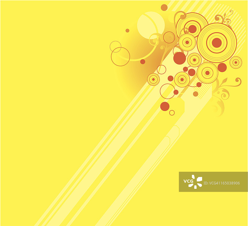 黄色同心圆图片素材