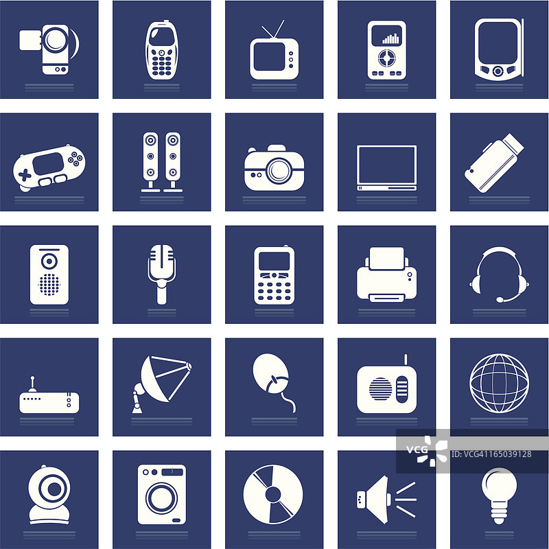 媒体图标集图片素材