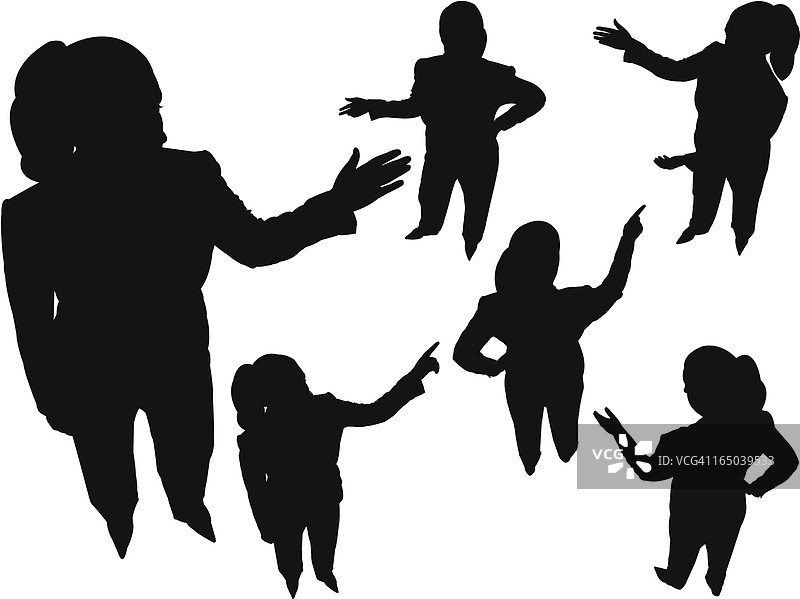 俯视角度的女商人演示系列图片素材