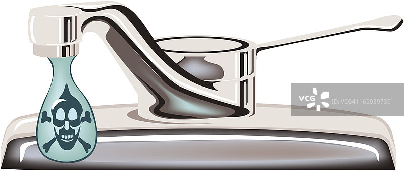 水龙头滴落毒水图片素材