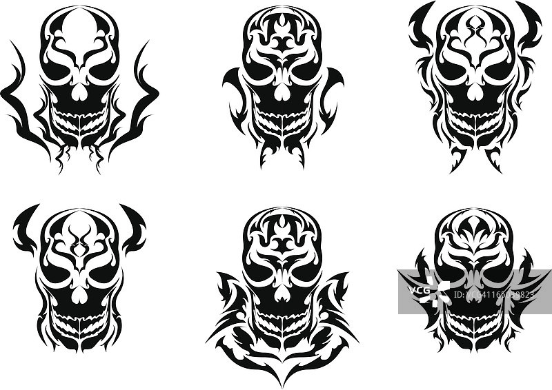 骷髅（部落风格）图片素材