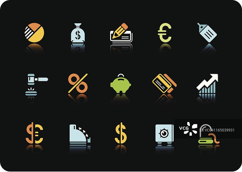 金融与银行图标彩色系列图片素材