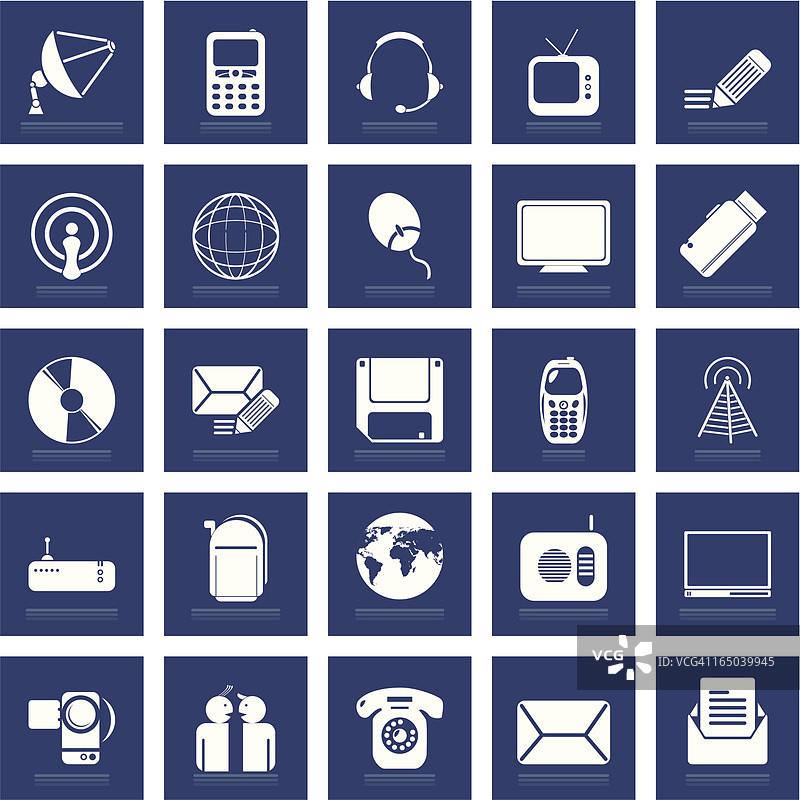通信图标集图片素材