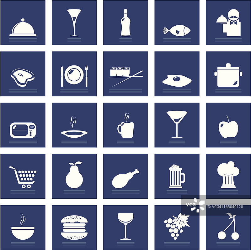 餐厅食品图标合集图片素材
