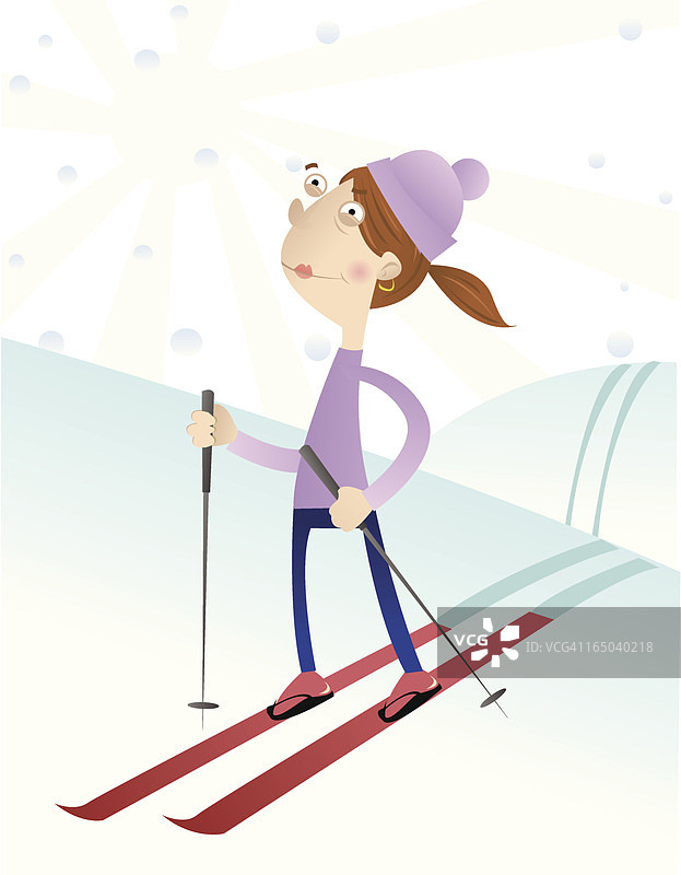 滑雪女孩图片素材