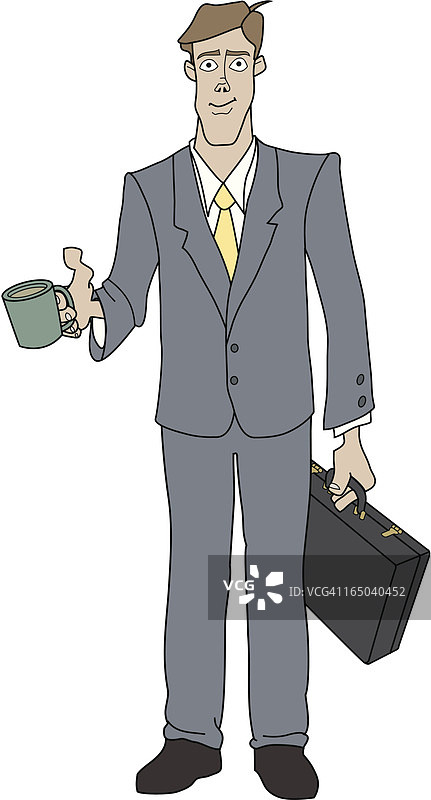 喝咖啡的商人图片素材