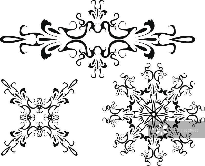 精致卷轴系列装饰图片素材