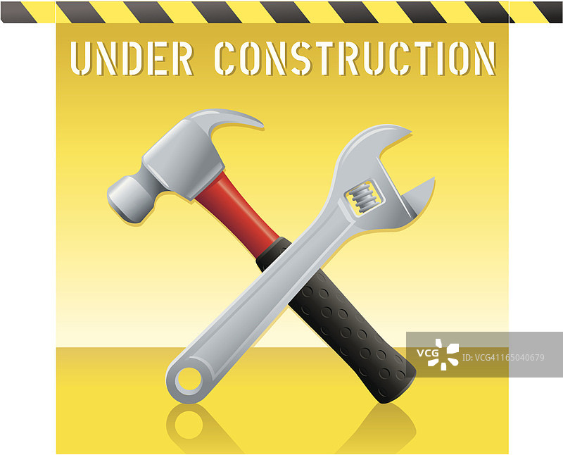 施工中的黄色图片素材