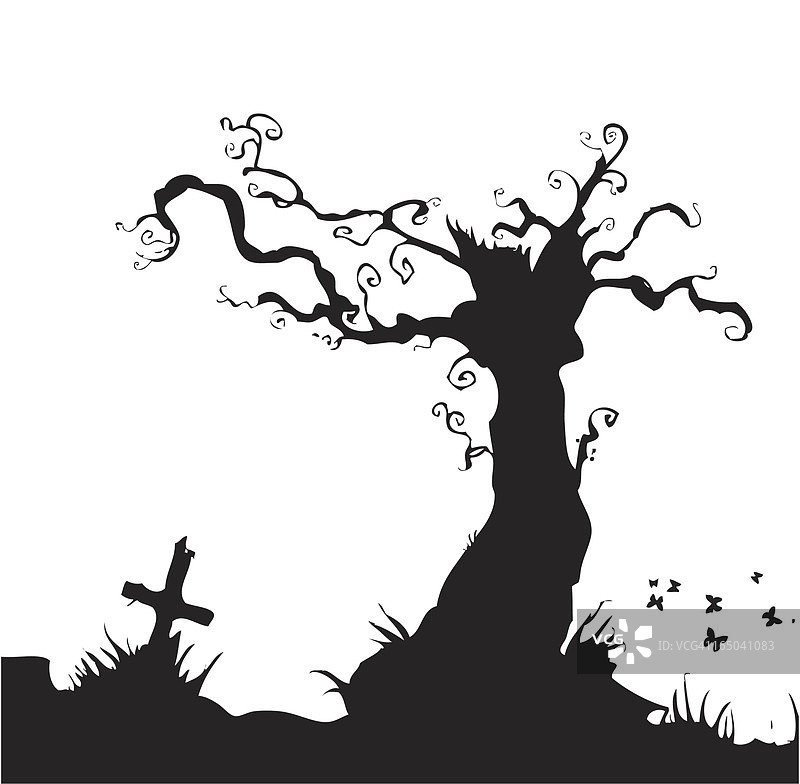 令人毛骨悚然的树图片素材